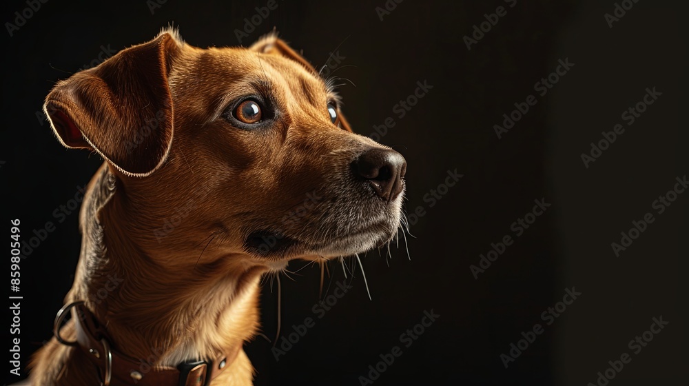 a dog with a dog collar a dog with a dog collar