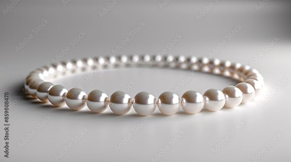 Pearl necklace isolated on white background. Pearl necklace isolated on white background.