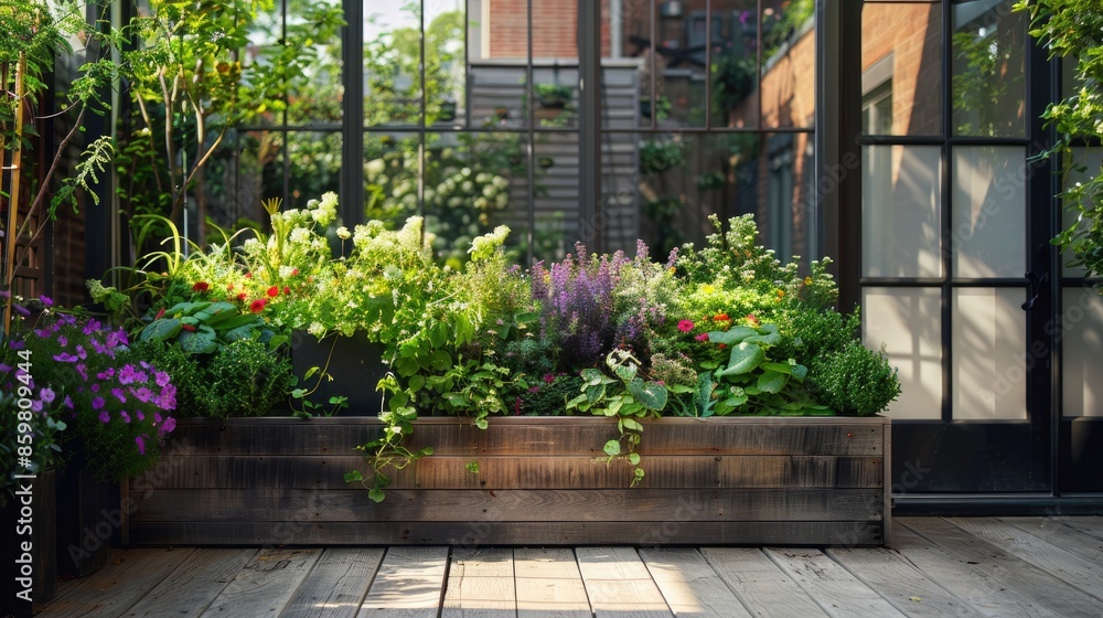 Fototapeta premium Compact Planter and Outdoor Garden