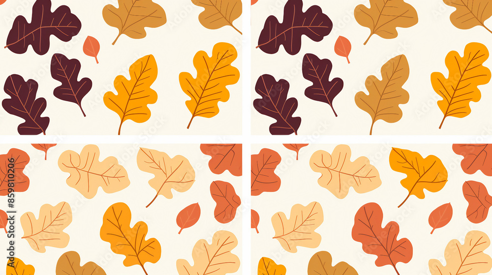 autumn leaves seamless pattern