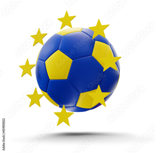 soccer ball in the colors o...