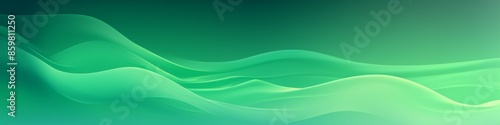 Banner with abstract gradient of dark green, light green, and white colors, background, wallpaper, backdrop