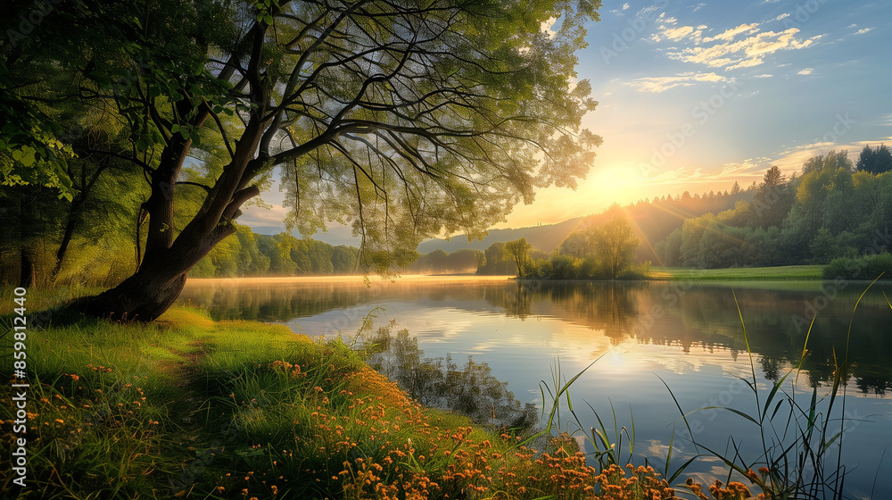Fototapeta premium relaxing natural landscape 