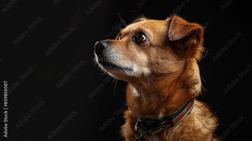 a dog with a dog collar a dog with a dog collar