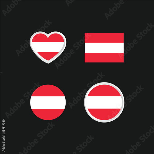 Free Download Austria nation flag collection emblem design vector - GFXLoad