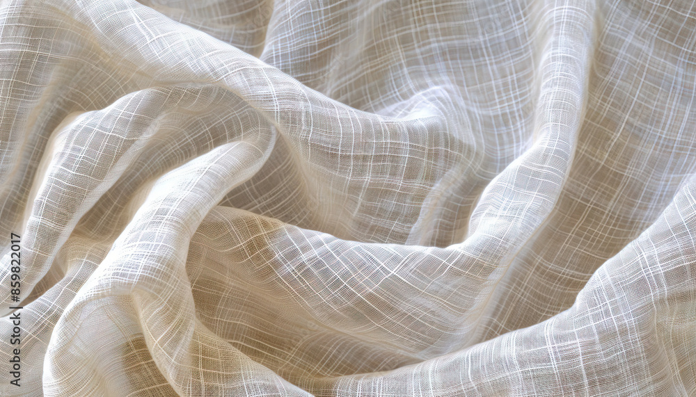 Linen is the crisp, cool texture of summer coolness: Visualize a close-up of linen, with its crisp and cool texture symbolizing summer coolness and freshness Linen is the crisp, cool texture of summer coolness: Visualize a close-up of linen, with its crisp and cool texture symbolizing summer coolness and freshness