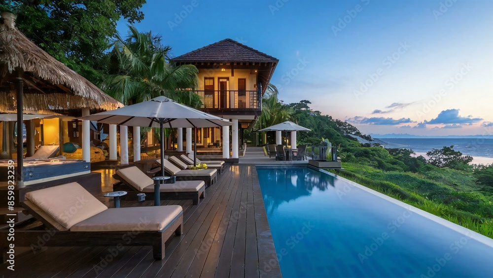 Fototapeta premium resort at night