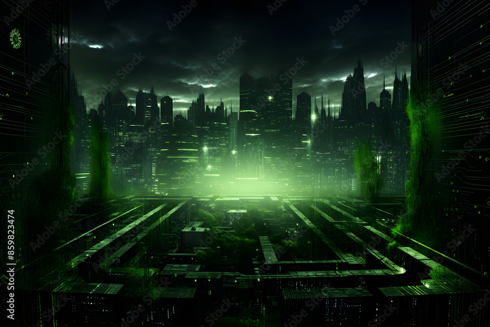Naklejka premium programming code wallpaper green code