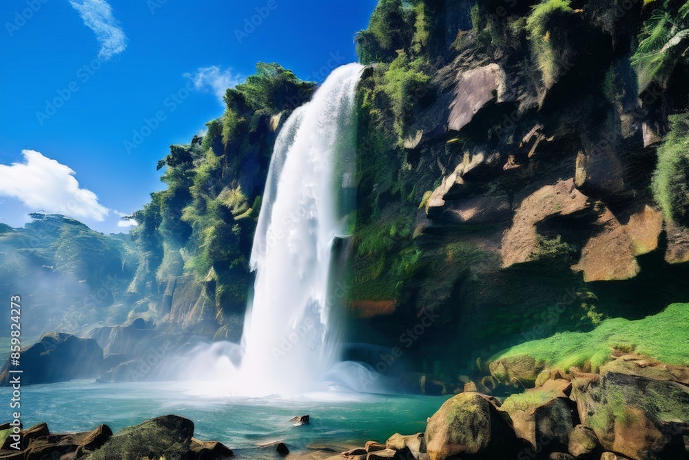the AI Image Generator, Natural wonders paradise digital painting illustration the AI Image Generator, Natural wonders paradise digital painting illustration