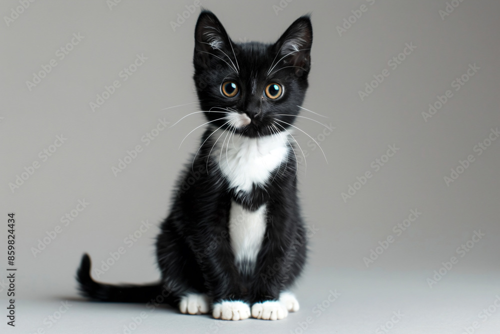 a black and white cat sitting on a table a black and white cat sitting on a table