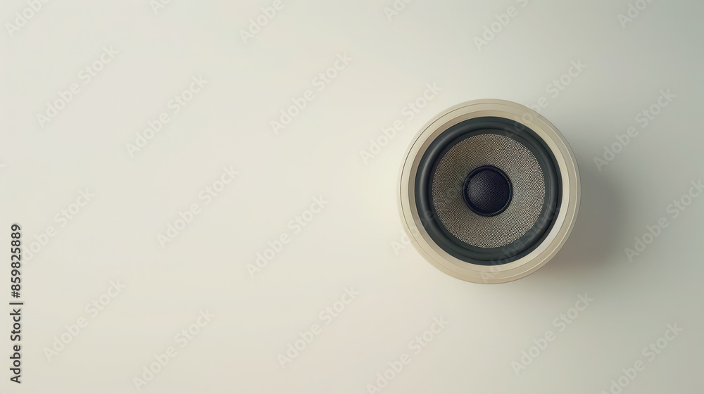 Modern Minimalist Speaker Design on White Background Modern Minimalist Speaker Design on White Background