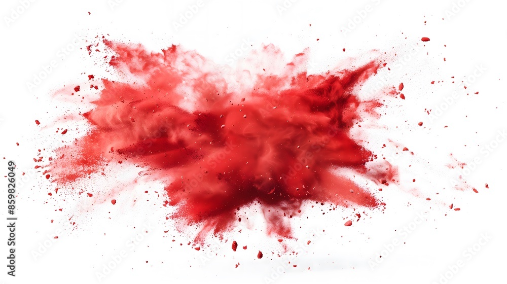 Red Chalk Powder Explosion Abstract Background Red Chalk Powder Explosion Abstract Background