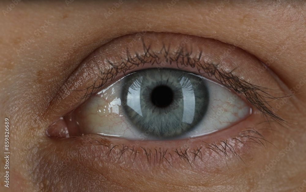 Woman with beautiful blue eyes, macro photo Woman with beautiful blue eyes, macro photo