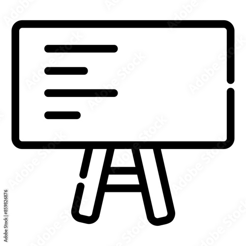 blackboard outline icon