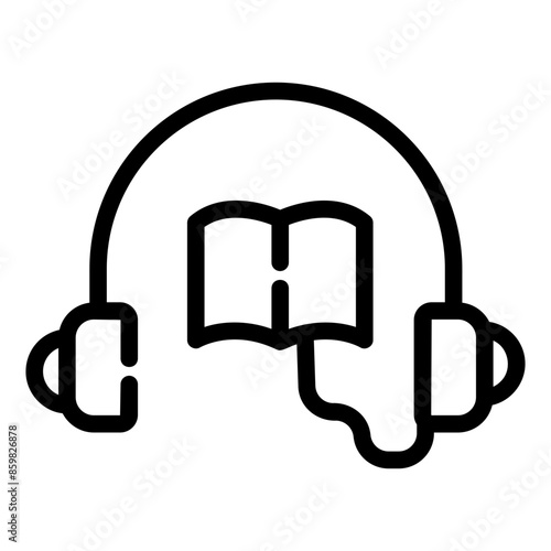 audiobook outline icon