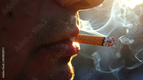 Tobacco is the shadow that darkens life's light: Visualize a person's shadow growing larger and darker, symbolizing how smoking can overshadow and diminish the quality of life