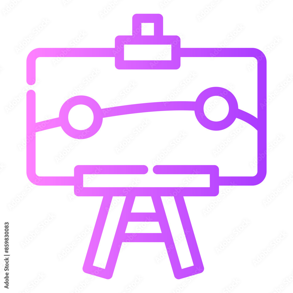 easel gradient icon easel gradient icon