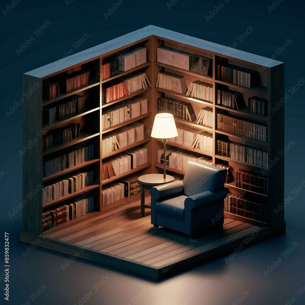 3d render of a library 3d render of a library