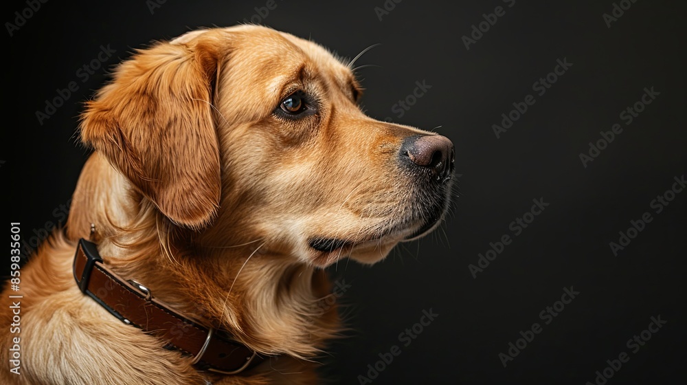 a dog with a dog collar a dog with a dog collar