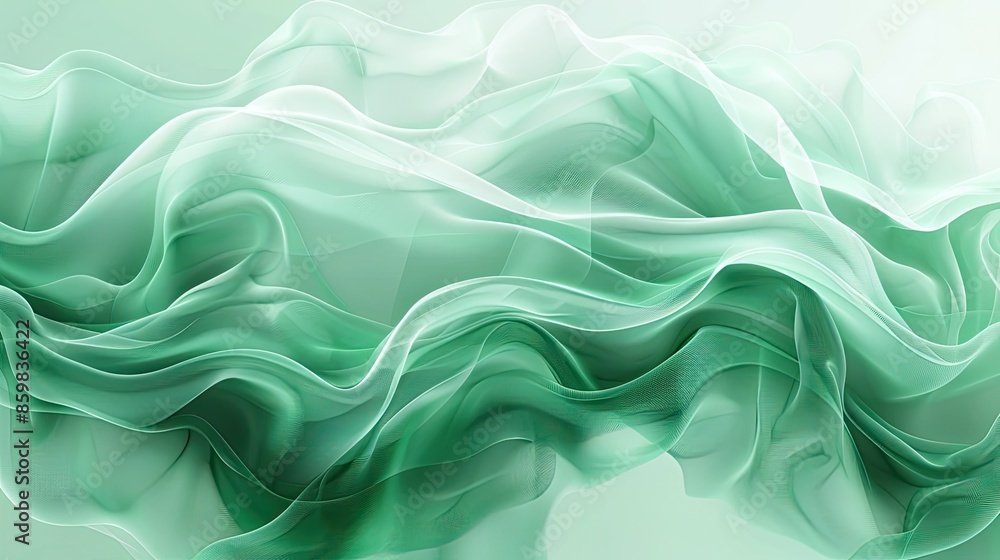 Abstract green gradient with flowing wave designs, perfect for modern business cards Abstract green gradient with flowing wave designs, perfect for modern business cards