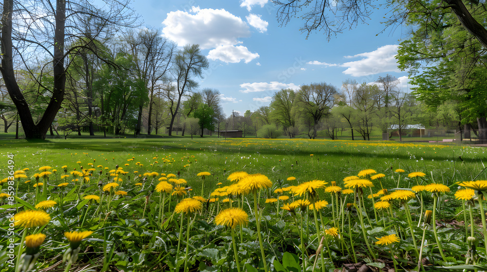 Obraz premium spring flower on park