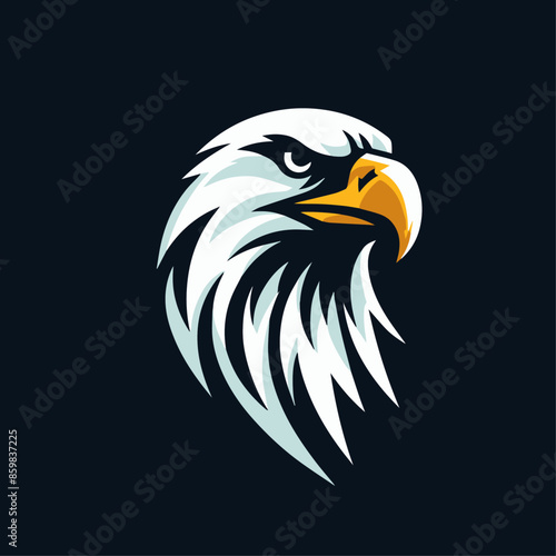 Simple Strong Bald Eagle Logo Head Only