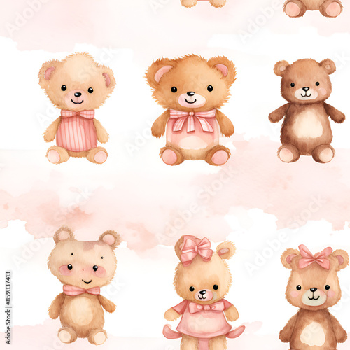 Wallpaper Mural Cute Female Teddy Bears Torontodigital.ca