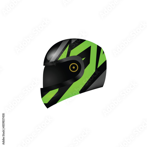 Sport racing motorcycle helmet vector design