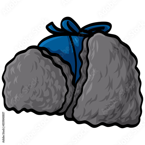 Ushanka Russian Hat Warm Fur Winter Cap Illustration Vector