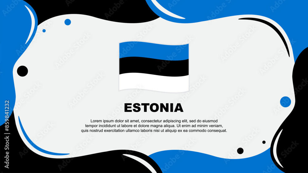 Estonia Flag Abstract Background Flat Design Template. Estonia Independence Day Banner Wallpaper Vector Illustration. Estonia Banner Estonia Flag Abstract Background Flat Design Template. Estonia Independence Day Banner Wallpaper Vector Illustration. Estonia Banner