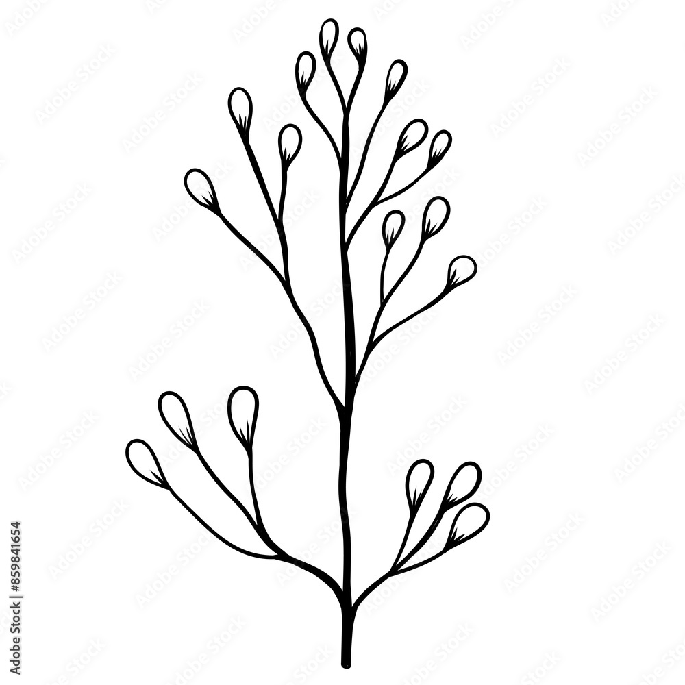 Hand drawn simple flower outline Hand drawn simple flower outline