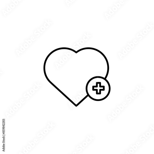 favorites line icon, outline sign flat black trendy style illustration on white background..eps
