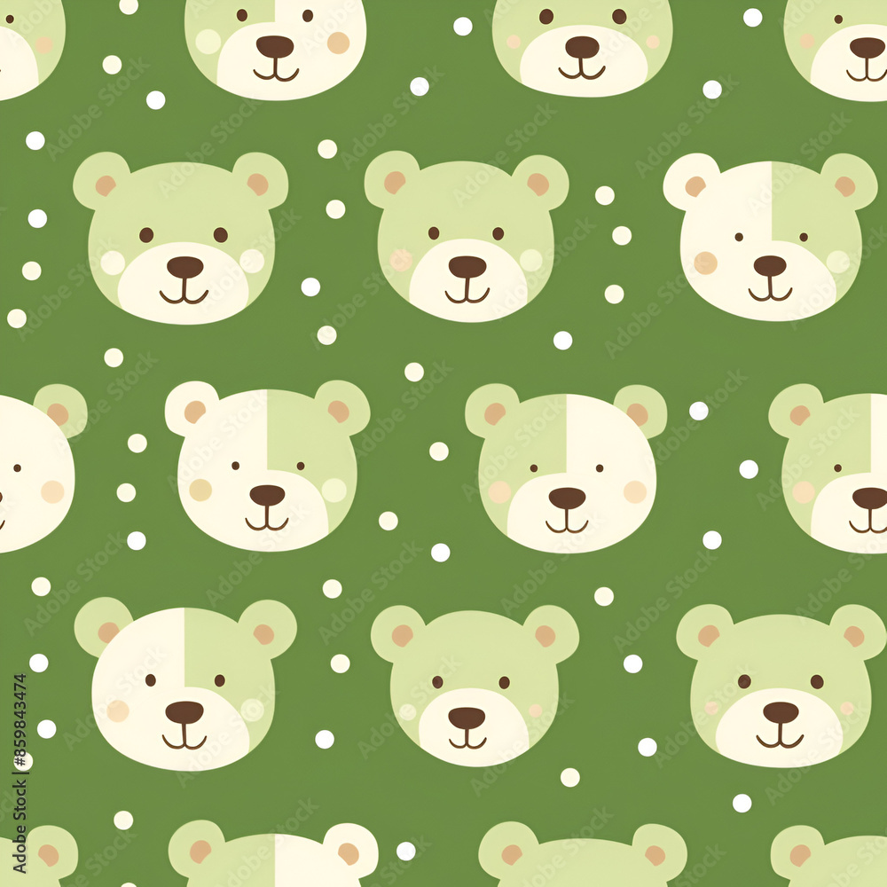 Cute Abstract Pattern Background with Teddy Bears Cute Abstract Pattern Background with Teddy Bears