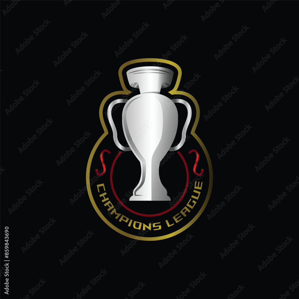 Obraz premium Champions sport league emblem badge logo design concept