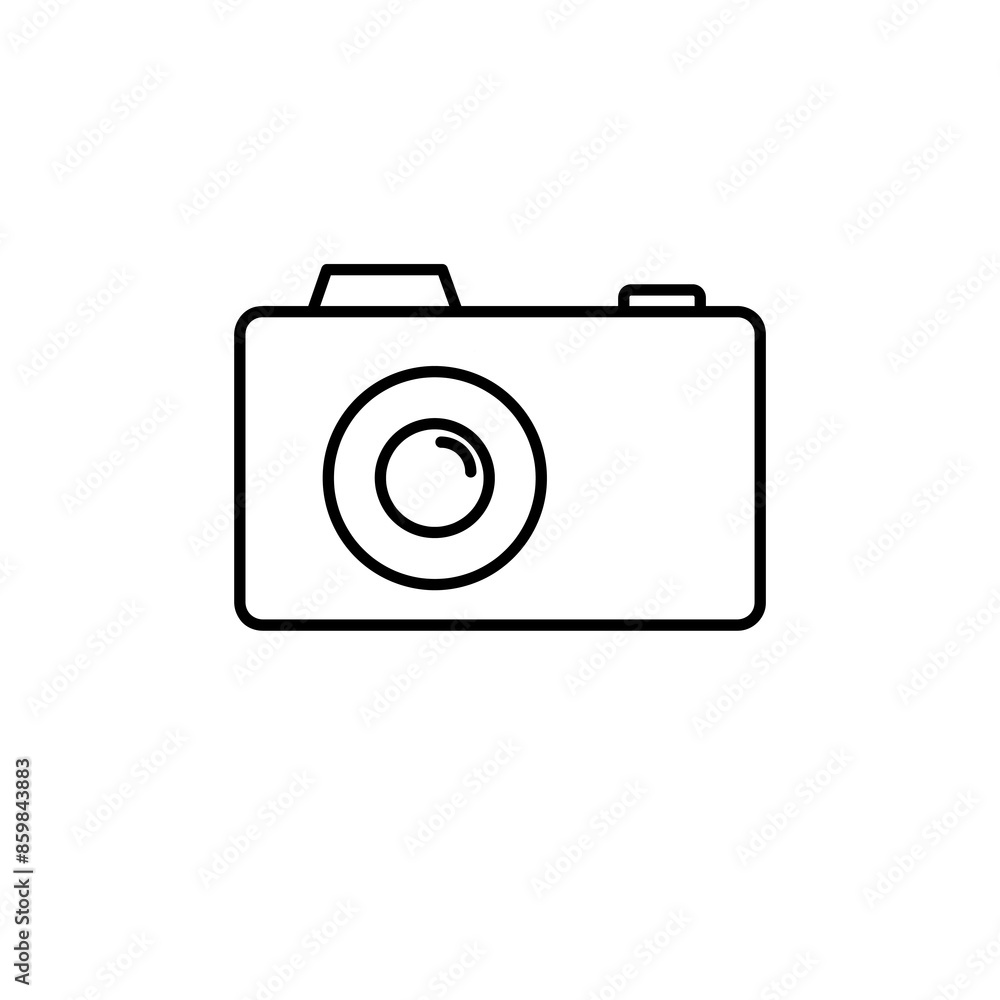 camera line icon, outline sign flat simple illustration on white background..eps camera line icon, outline sign flat simple illustration on white background..eps