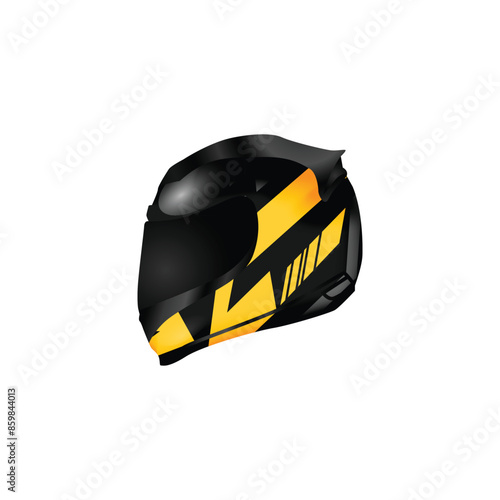 Motorcycle helmet race safety realistic concept