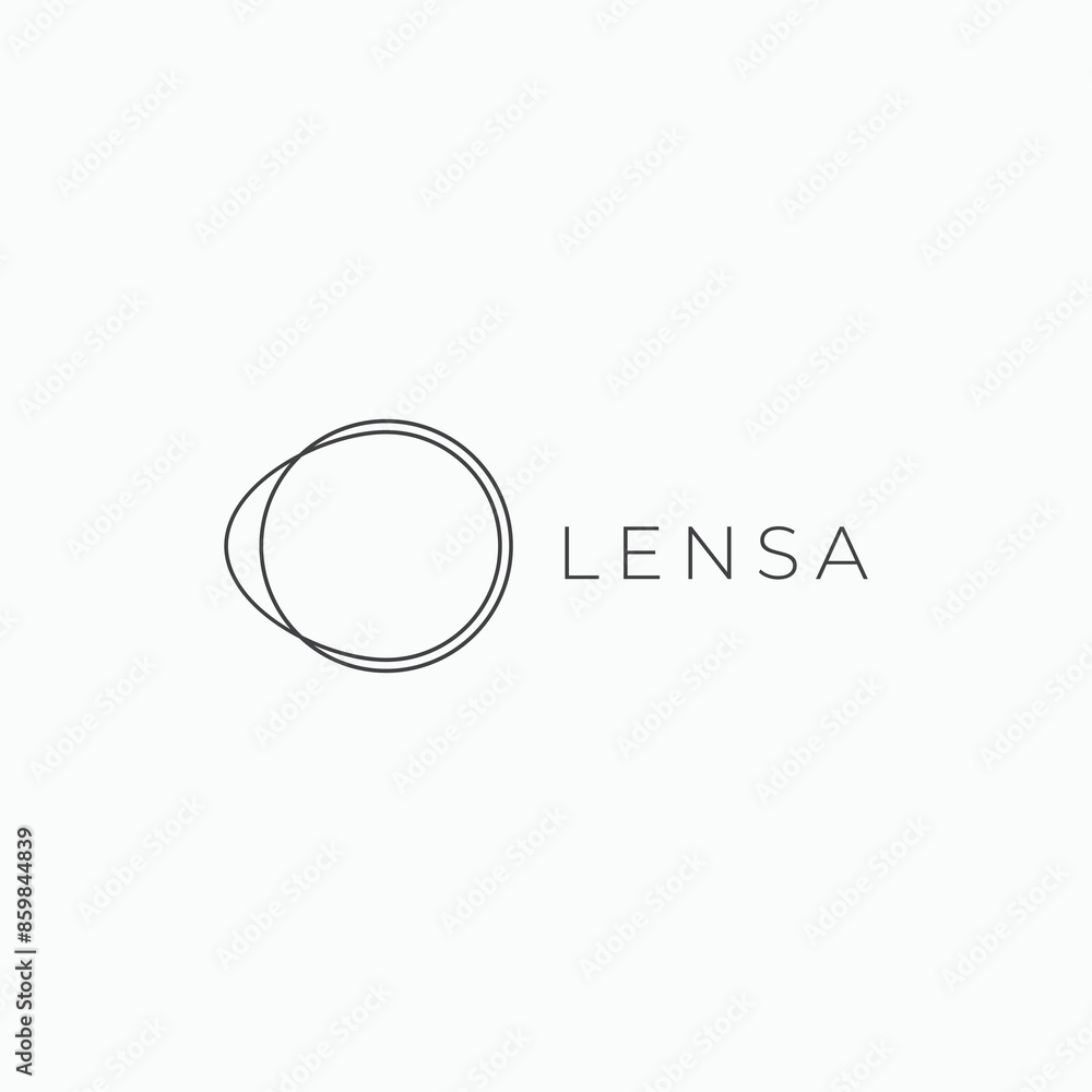 lens optics minimal logo design graphic vector lens optics minimal logo design graphic vector