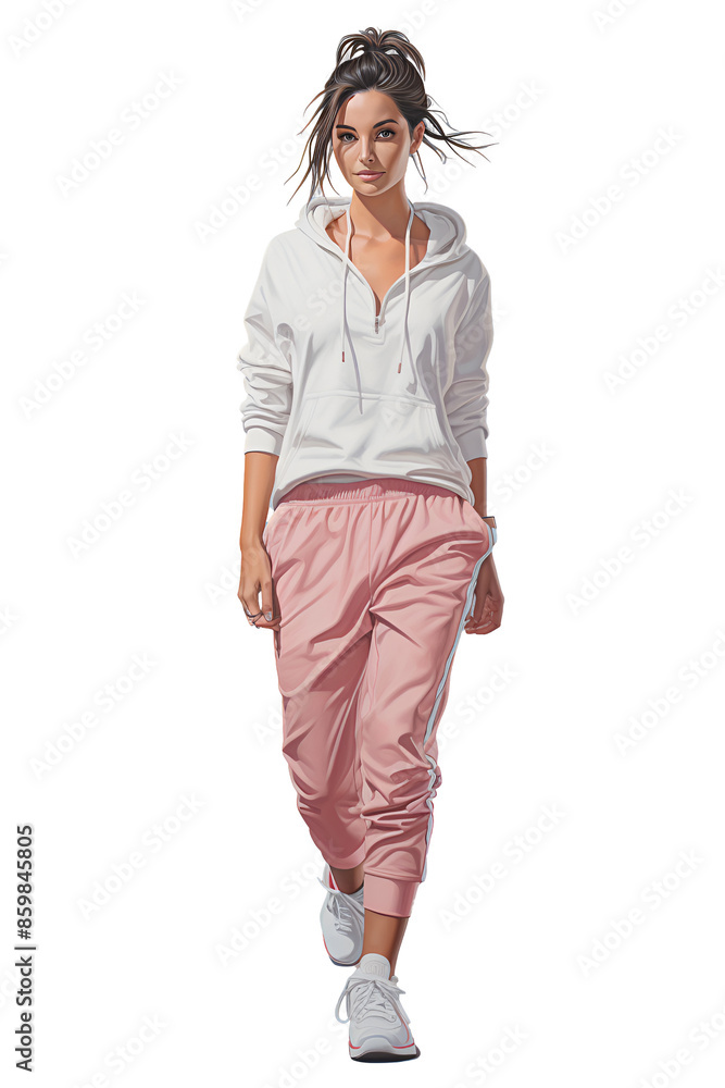 Cel Shaded Animation Woman in Tracksuit Cel Shaded Animation Woman in Tracksuit