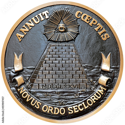 Εκτύπωση καμβά bronze back side of the great seal