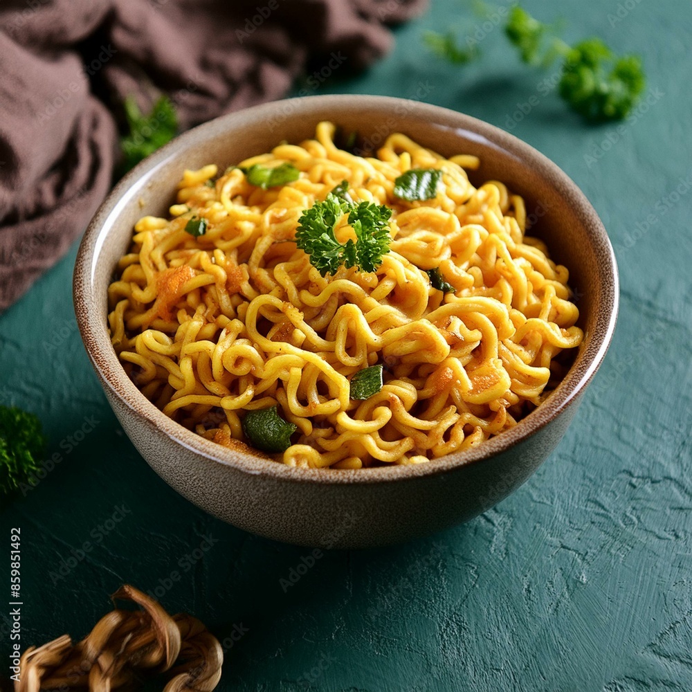 Plain Masala Maggi in bowl

