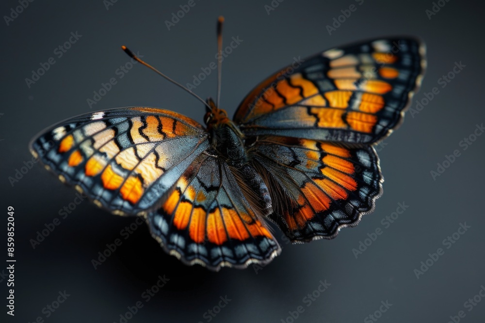 Obraz premium Close-up of a Vibrant Butterfly with Intricate Wings