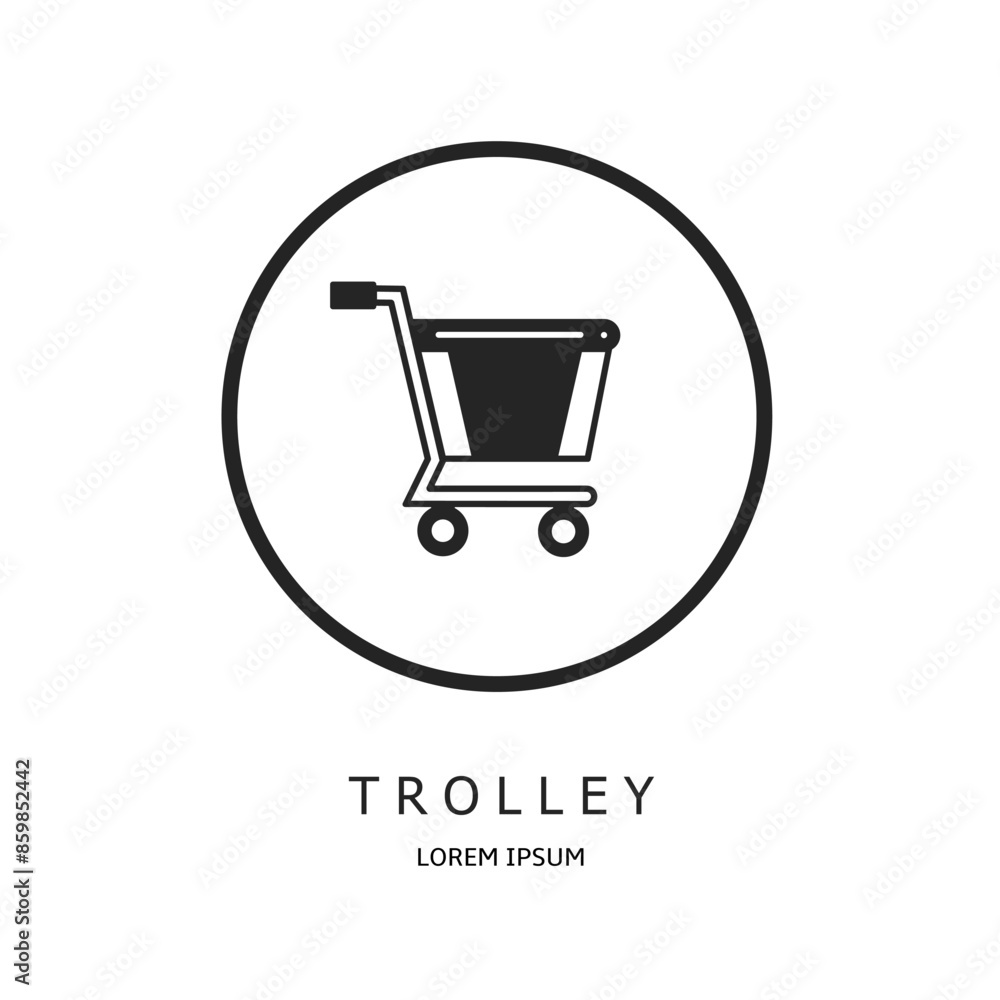 Logo vector design for business. Trolley logos. Logo vector design for business. Trolley logos.