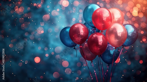 Joyful Balloon Burst: A Vibrant and Festive Background for Celebrations and Parties