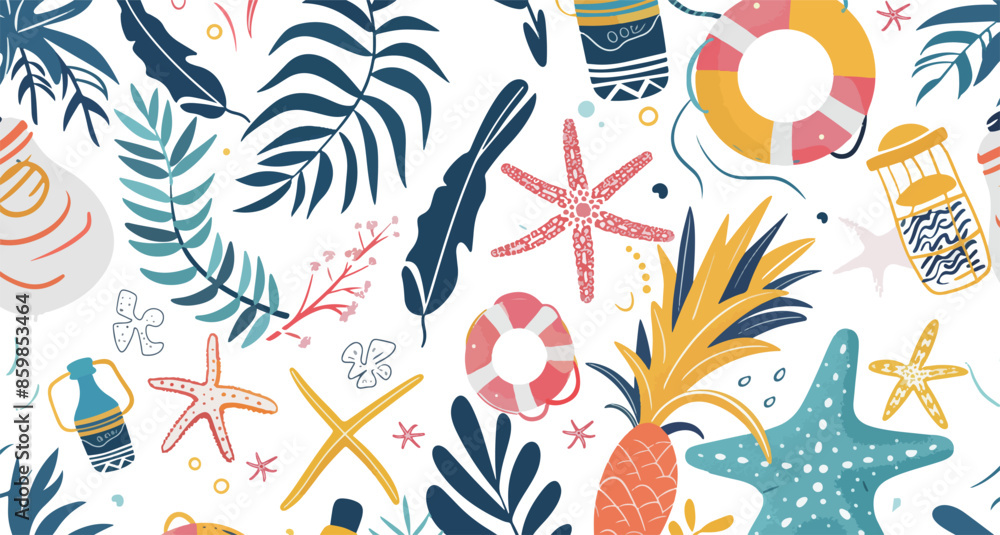 Tropical Beach Pattern Tropical Beach Pattern