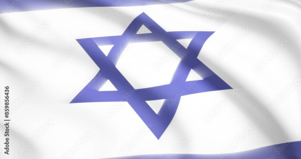 flag of Israel. Israeli flag background. 4k 60FPS flag of Israel. Israeli flag background. 4k 60FPS