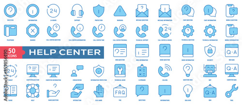 Help Center Icon Collection Set. Easy To Use, Easy To Edit And Simple Line Vector Icons.