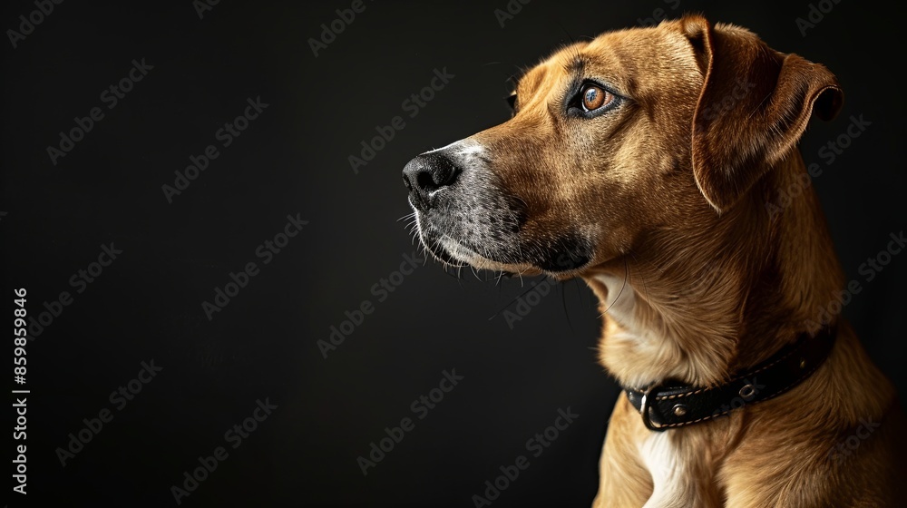a dog with a dog collar a dog with a dog collar