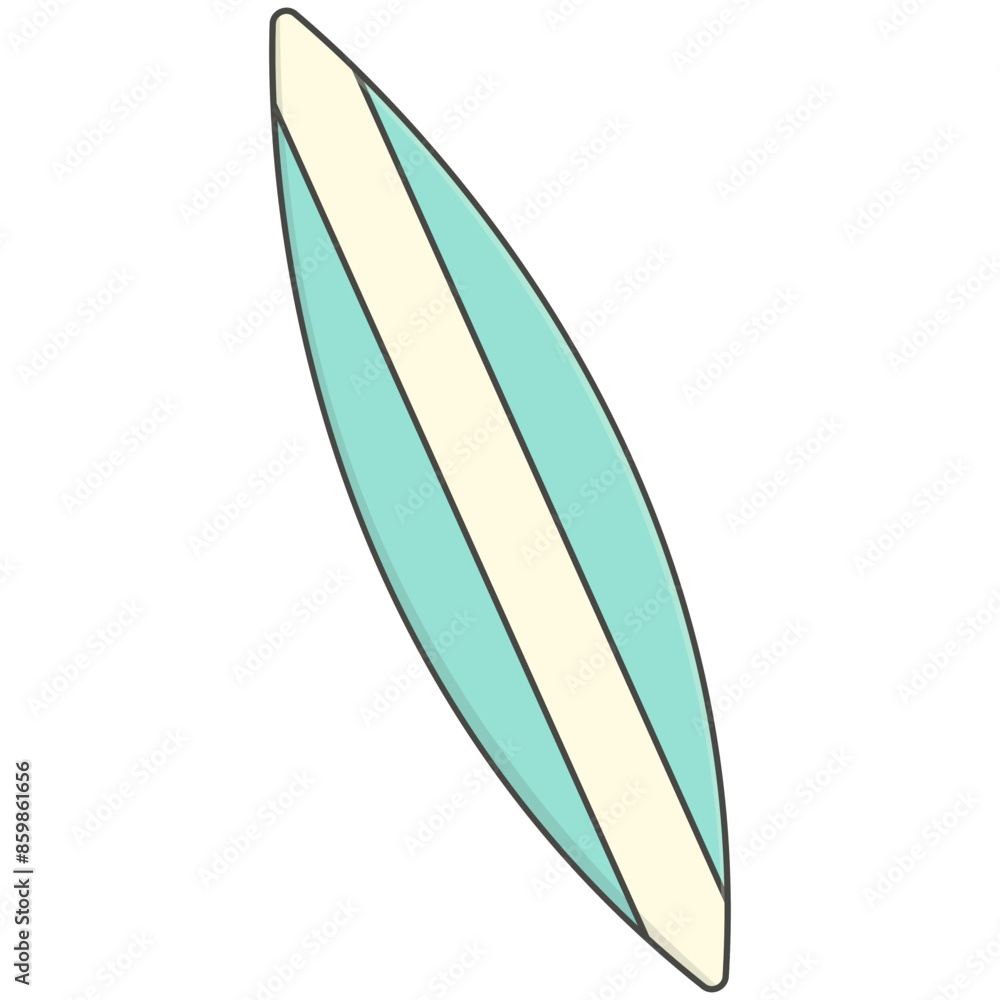 Summer Beach Element with Flat Cartoon Design. Isolated on White Background Summer Beach Element with Flat Cartoon Design. Isolated on White Background