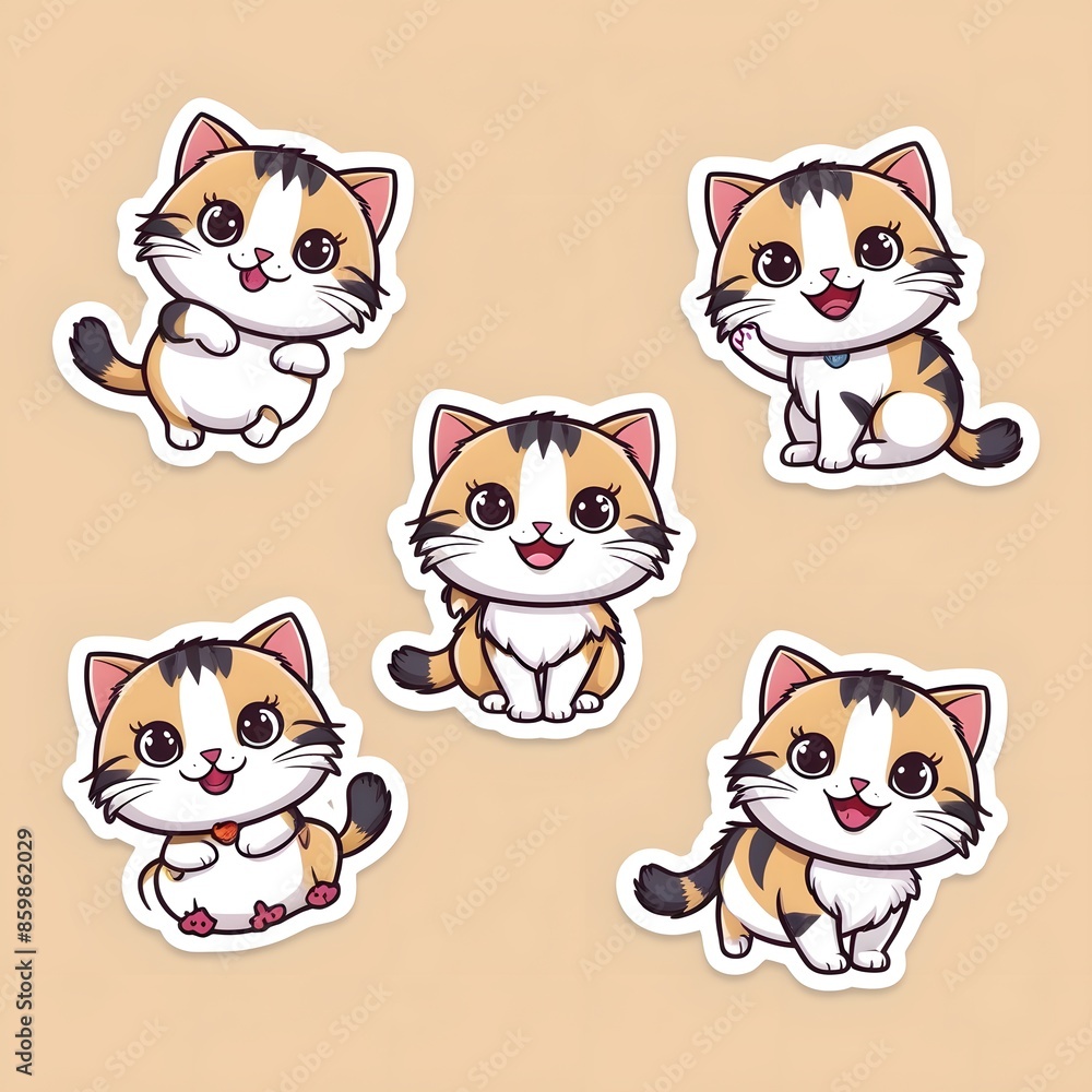 Adorable 3D Cat Stickers Cute and Playful Characters for Digital Fun Adorable 3D Cat Stickers Cute and Playful Characters for Digital Fun