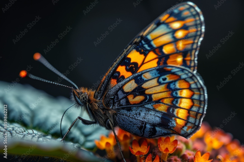 Butterfly on a Flower in Macro Photography Butterfly on a Flower in Macro Photography